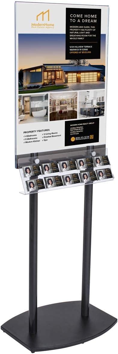 poster and business card holder|Amazon.com : Displays2go Poster Holder with Business Card .